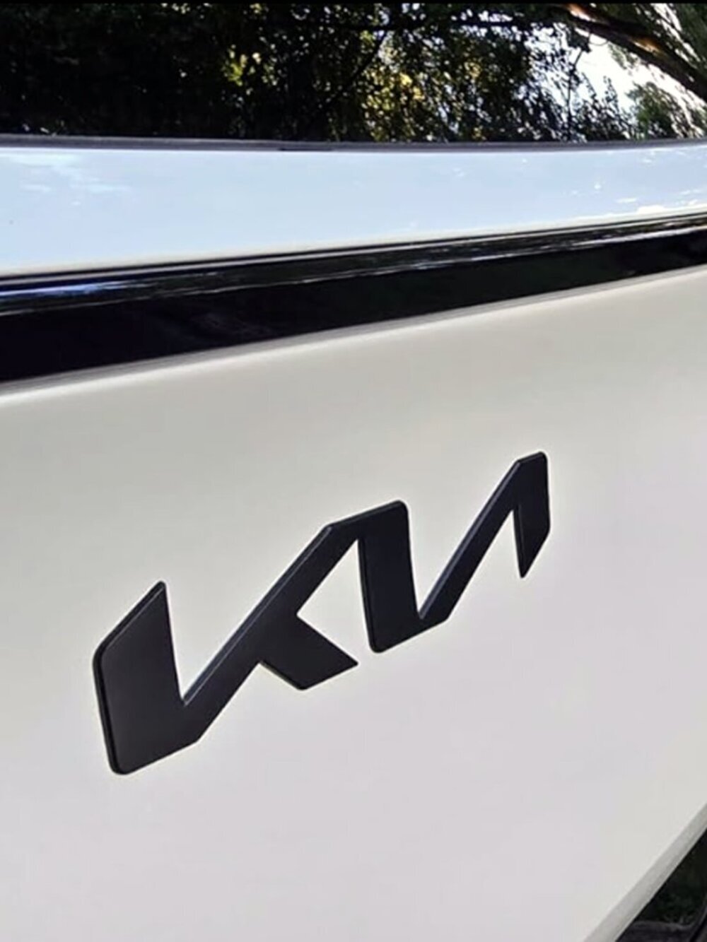 2023 2024 Kia Sportage Rear Letters Plastic Overlay in Matte Black